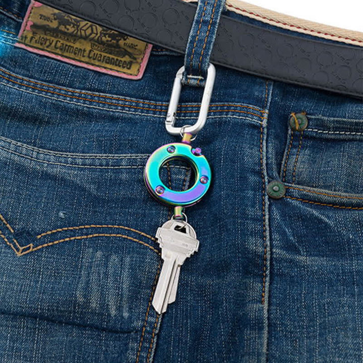 Mini navaja plegable con garra de águila EDC con llavero colgante