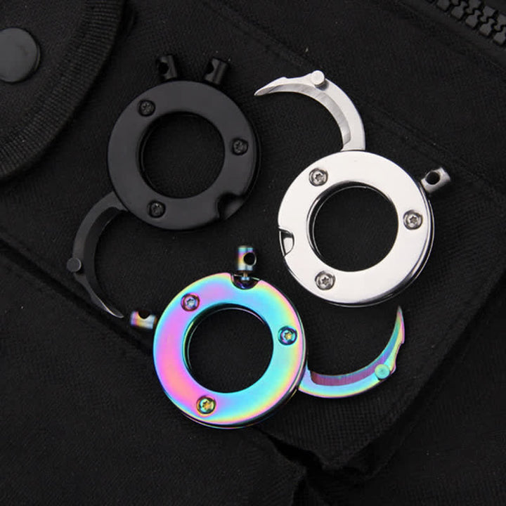 Mini navaja plegable con garra de águila EDC con llavero colgante