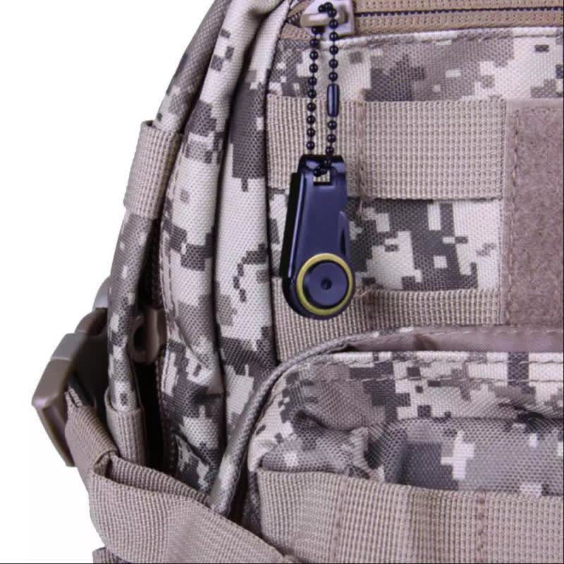 Navaja plegable EDC negra, llavero táctico portátil
