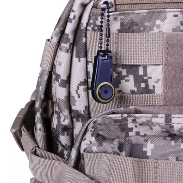 Navaja plegable EDC negra, llavero táctico portátil