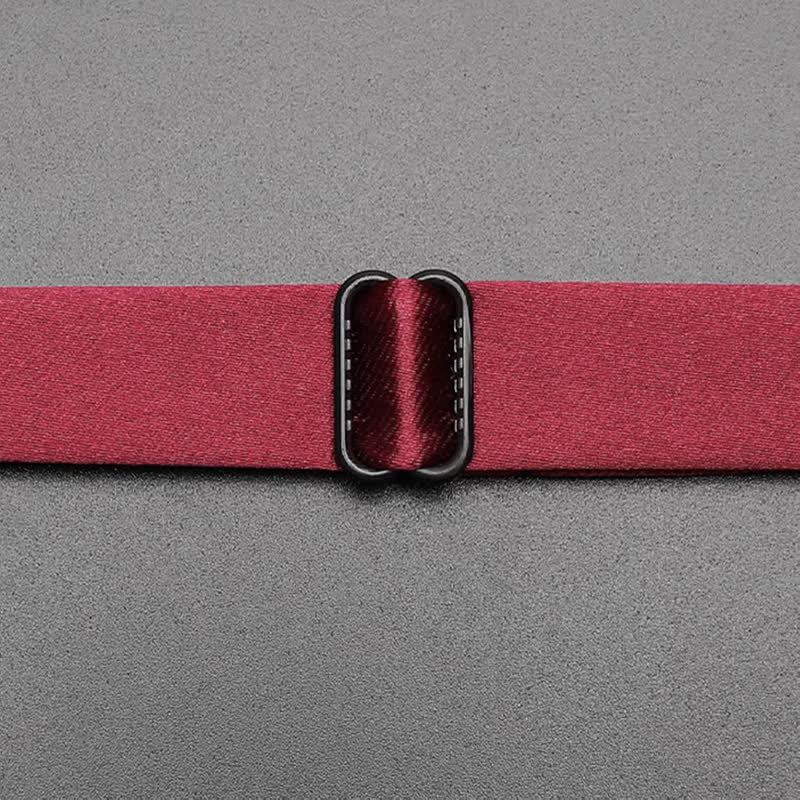 Pajarita para hombre con adornos de hojas de metal color burdeos - image 7