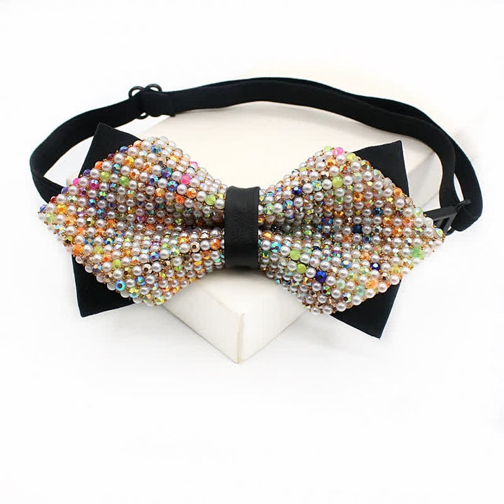 Pajarita de fiesta con perlas de imitación multicolor para hombre