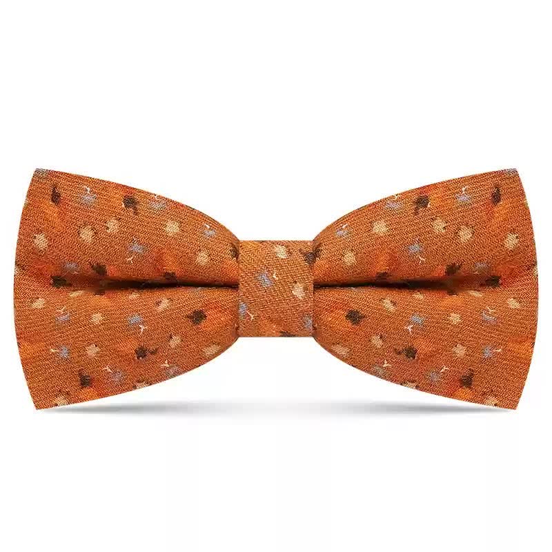 Pajarita de algodón con diseño estampado floral delicado para hombre