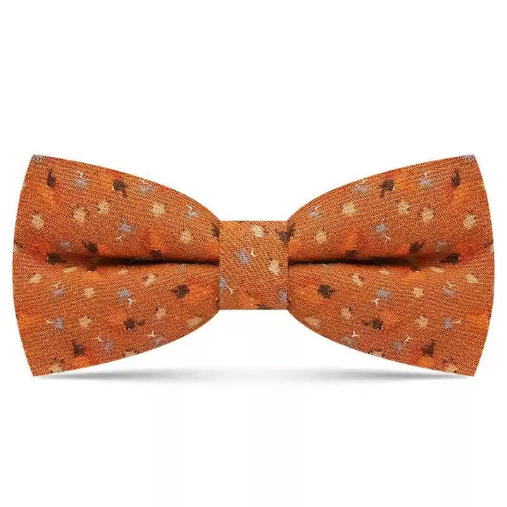 Pajarita de algodón con diseño estampado floral delicado para hombre
