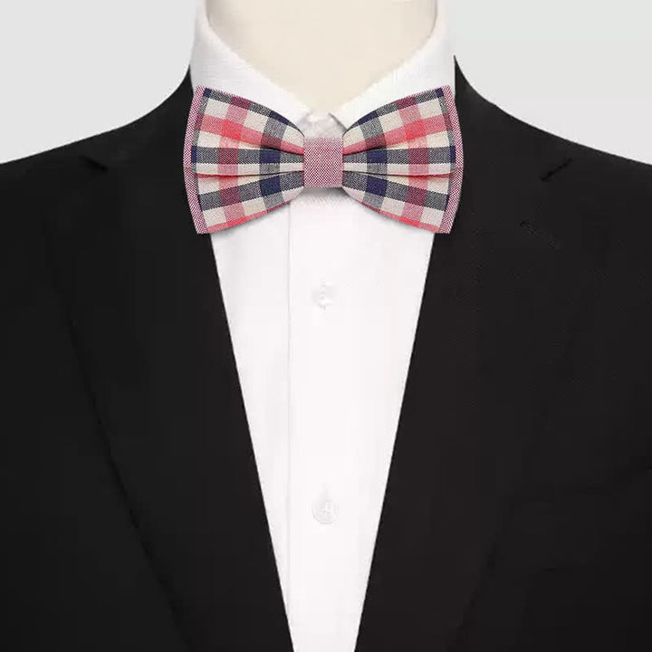 Pajarita con estampado de cuadros elegante y sencillo para hombre