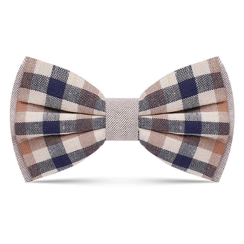 Pajarita con estampado de cuadros elegante y sencillo para hombre