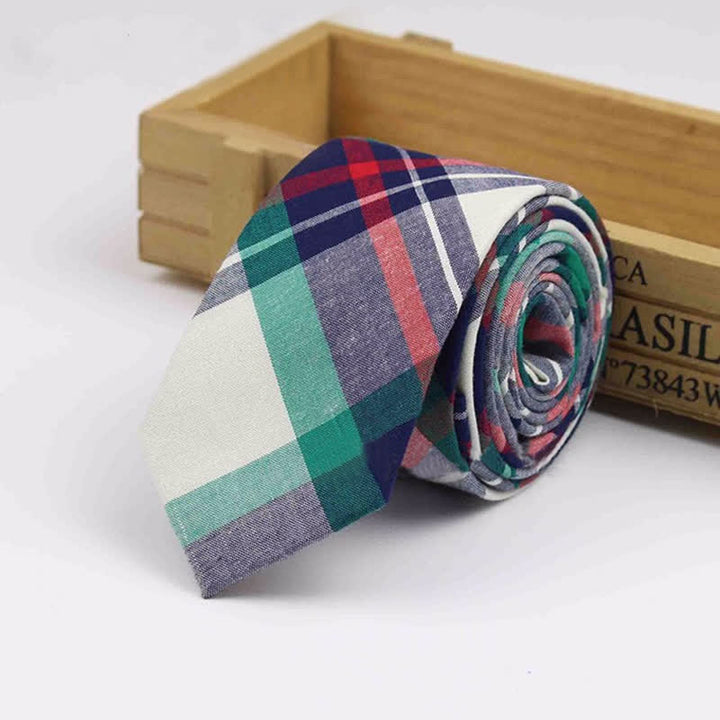 Corbata de algodón a cuadros con diseño tradicional de West Country para hombre