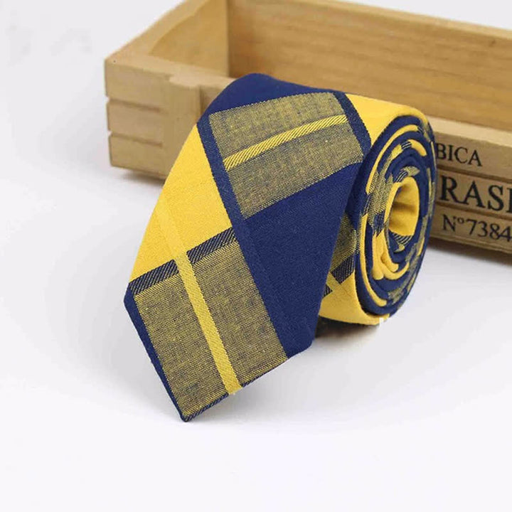 Corbata de algodón a cuadros con diseño tradicional de West Country para hombre