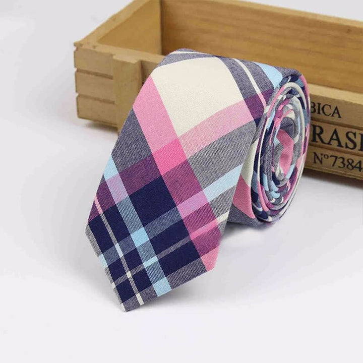 Corbata de algodón a cuadros con diseño tradicional de West Country para hombre