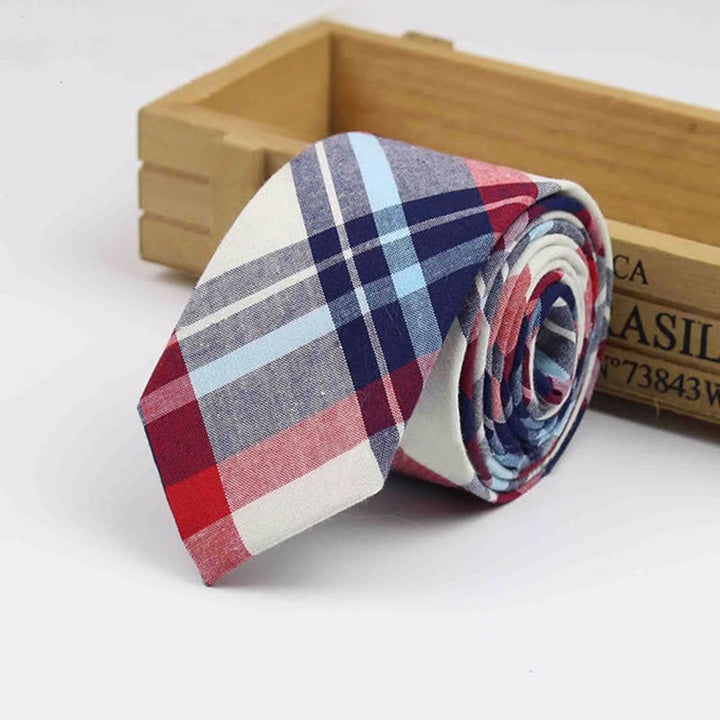 Corbata de algodón a cuadros con diseño tradicional de West Country para hombre