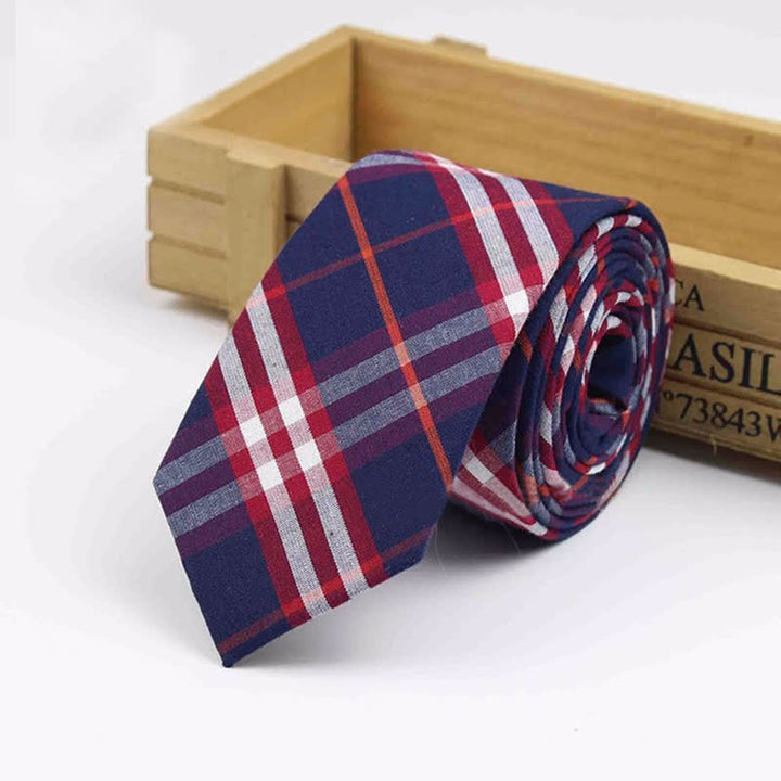 Corbata de algodón a cuadros con diseño tradicional de West Country para hombre