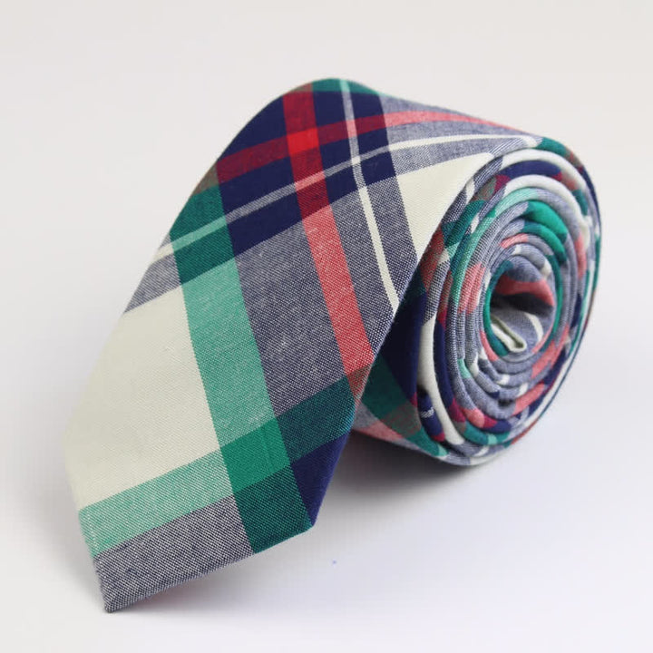 Corbata de algodón a cuadros con diseño tradicional de West Country para hombre