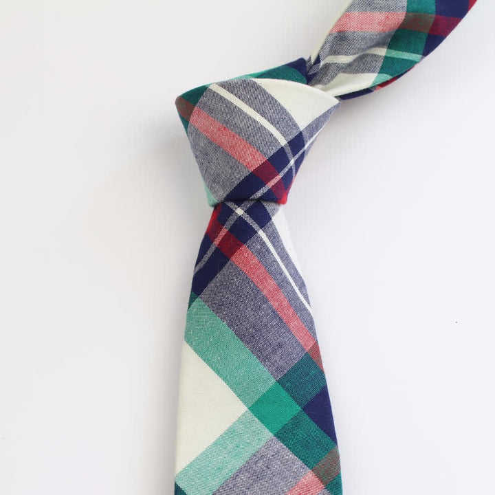 Corbata de algodón a cuadros con diseño tradicional de West Country para hombre