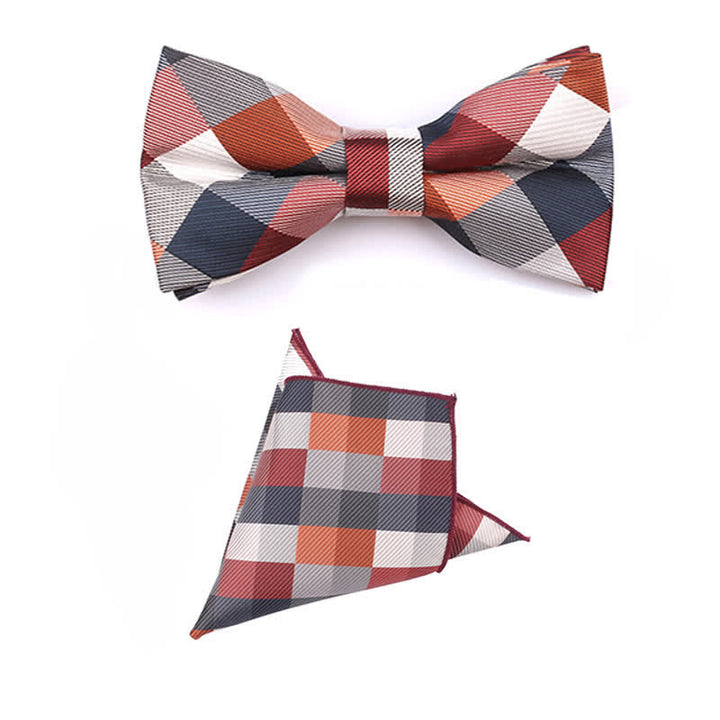 Corbata estrecha informal a cuadros modernos para hombre