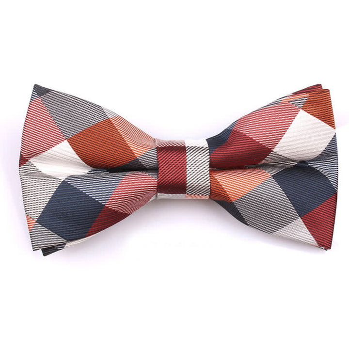 Corbata estrecha informal a cuadros modernos para hombre