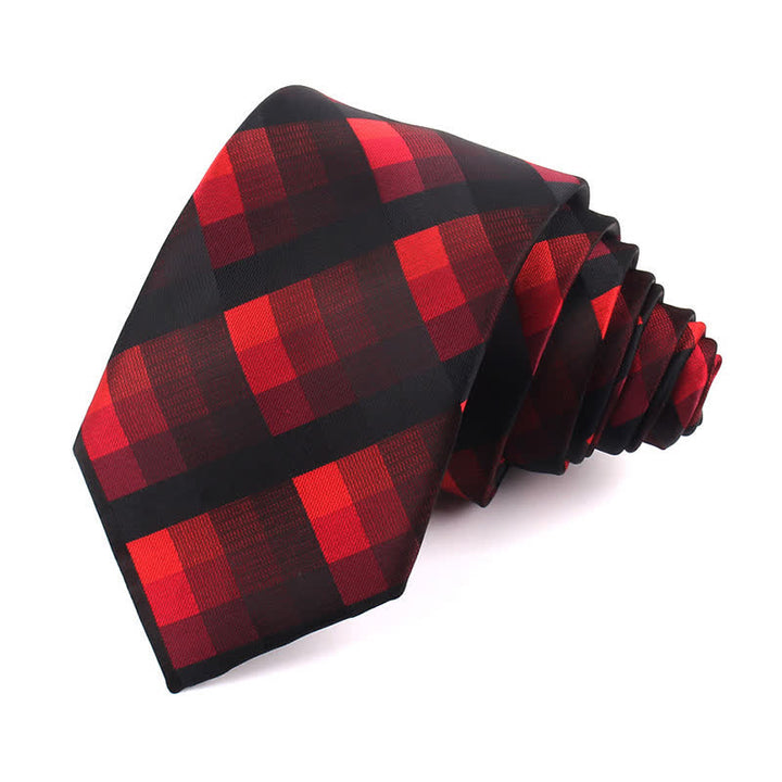 Corbata estrecha informal a cuadros modernos para hombre