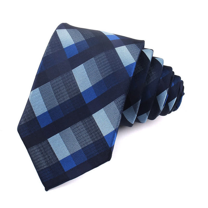 Corbata estrecha informal a cuadros modernos para hombre