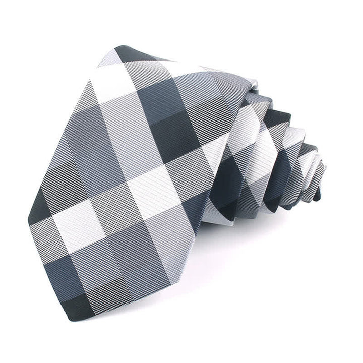 Corbata estrecha informal a cuadros modernos para hombre