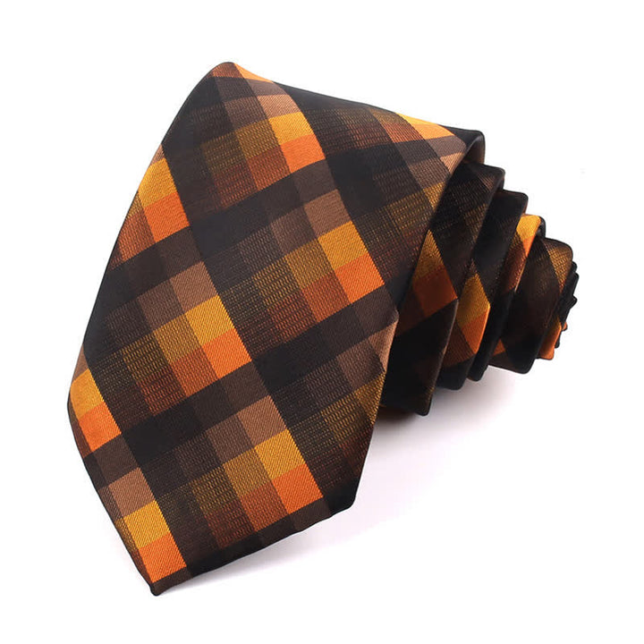 Corbata estrecha informal a cuadros modernos para hombre