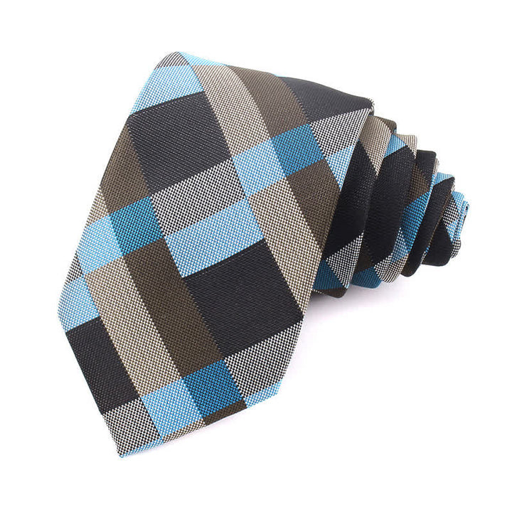 Corbata estrecha informal a cuadros modernos para hombre