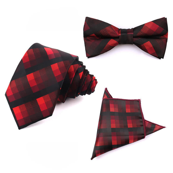 Corbata estrecha informal a cuadros modernos para hombre