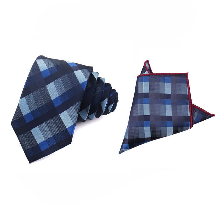 Corbata estrecha informal a cuadros modernos para hombre