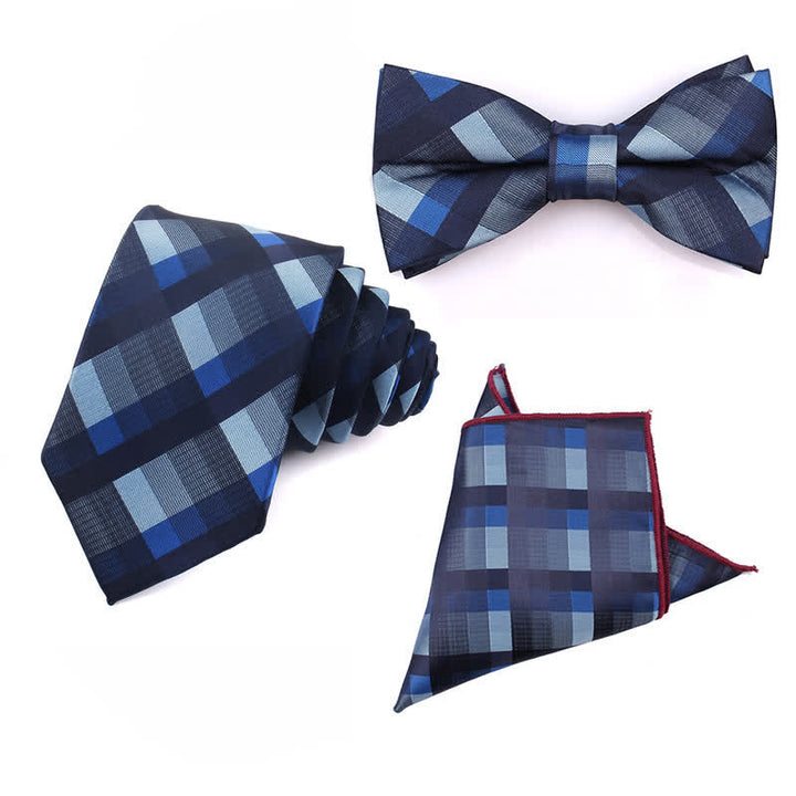 Corbata estrecha informal a cuadros modernos para hombre