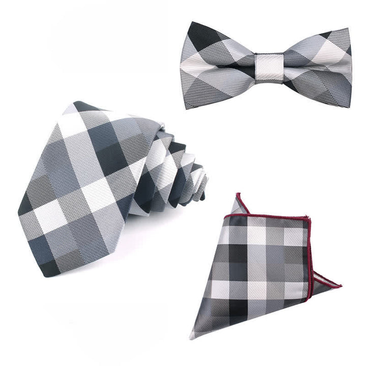 Corbata estrecha informal a cuadros modernos para hombre