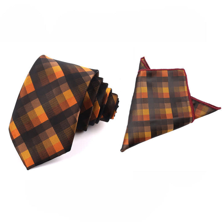 Corbata estrecha informal a cuadros modernos para hombre