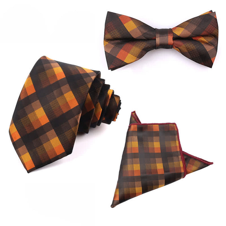Corbata estrecha informal a cuadros modernos para hombre