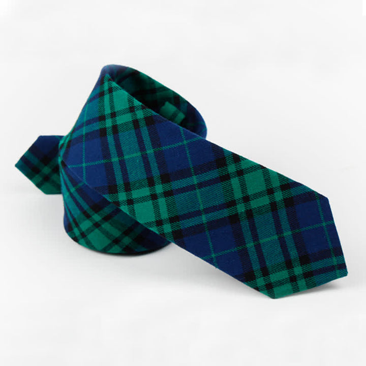 Corbata de lazo con estampado de cuadros a la moda para hombre