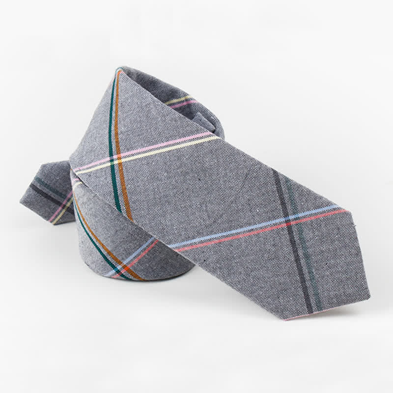 Corbata de lazo con estampado de cuadros a la moda para hombre