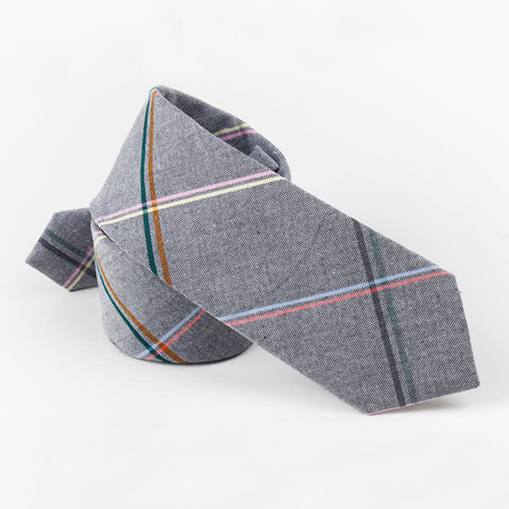 Corbata de lazo con estampado de cuadros a la moda para hombre