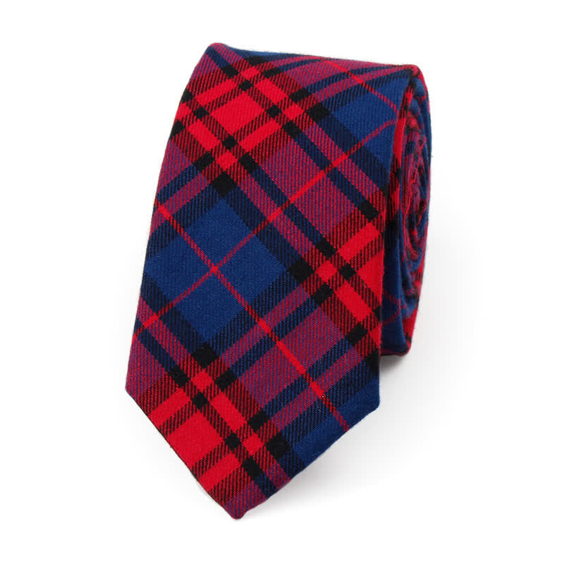 Corbata de lazo con estampado de cuadros a la moda para hombre