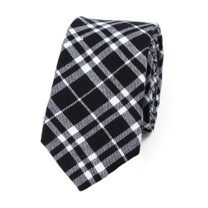 Corbata de lazo con estampado de cuadros a la moda para hombre