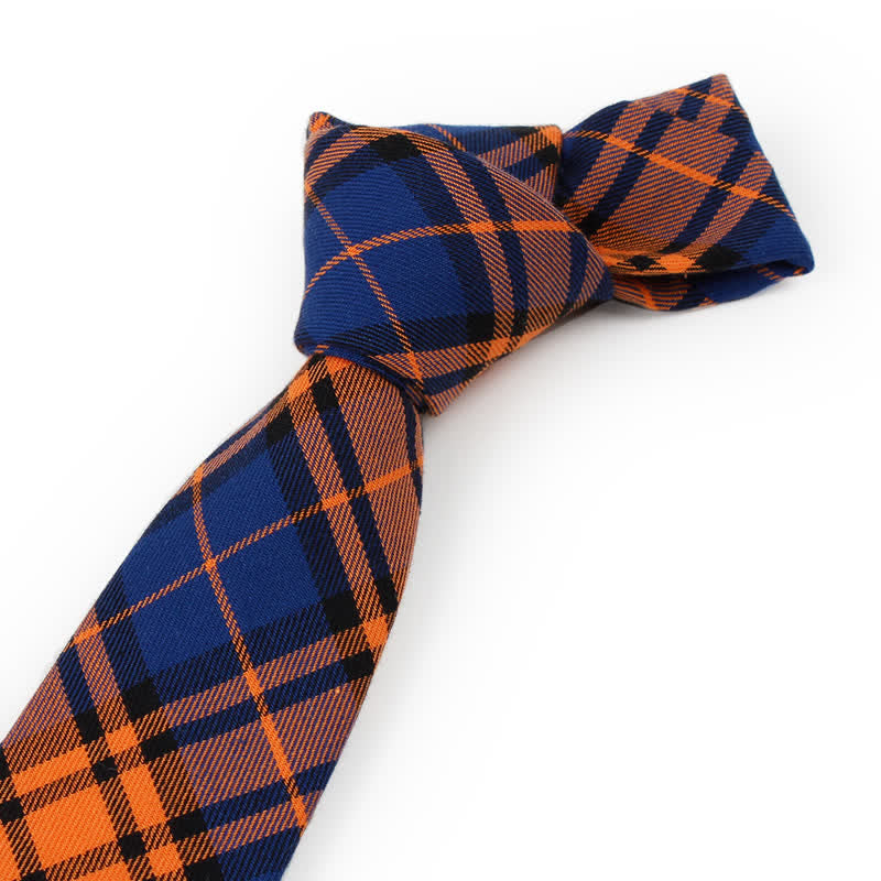 Corbata de lazo con estampado de cuadros a la moda para hombre
