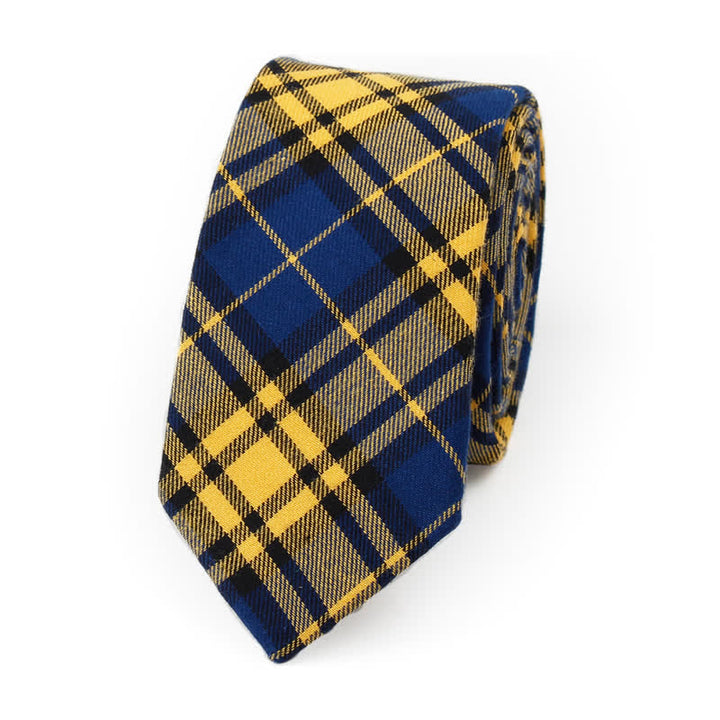 Corbata de lazo con estampado de cuadros a la moda para hombre