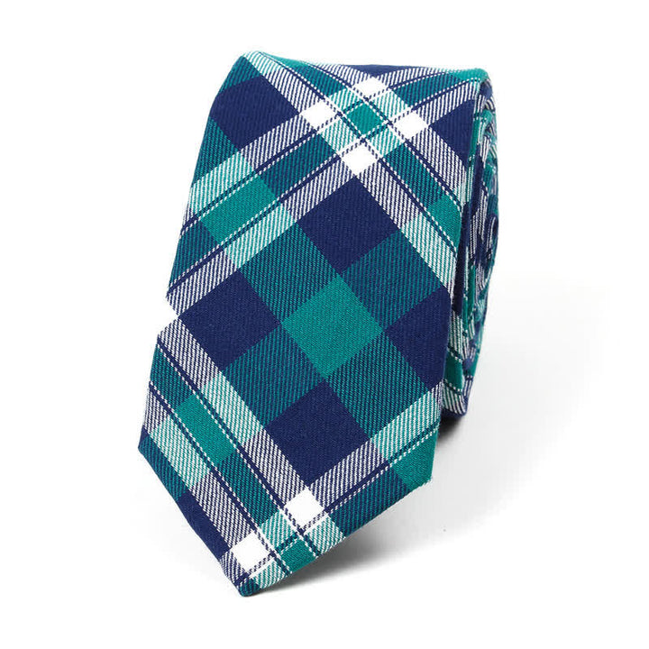 Corbata de lazo con estampado de cuadros a la moda para hombre
