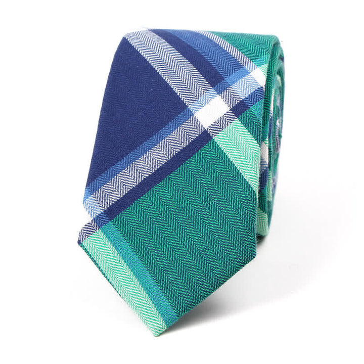 Corbata de lazo con estampado de cuadros a la moda para hombre