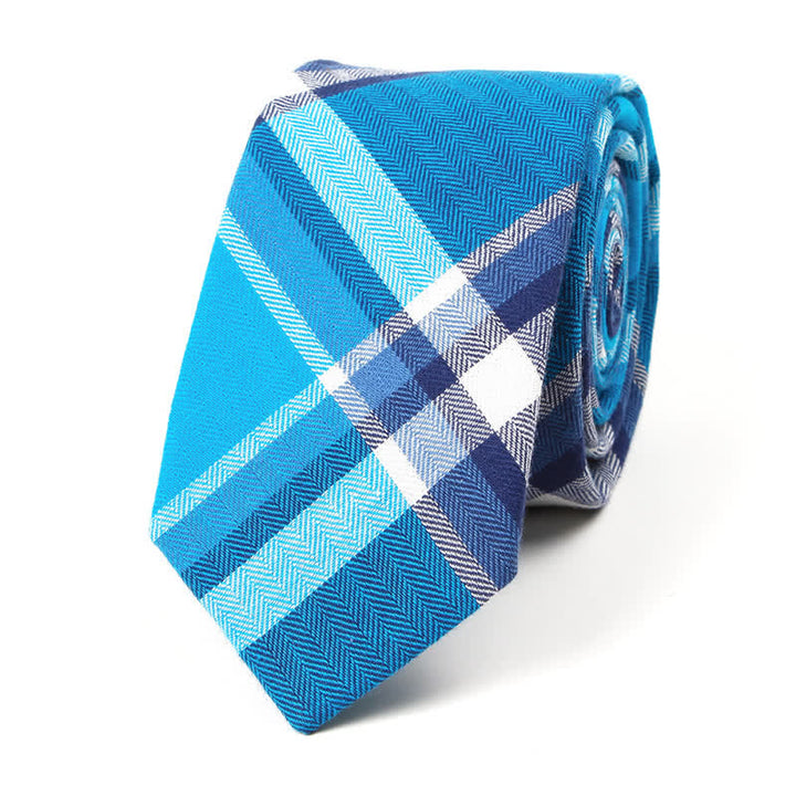 Corbata de lazo con estampado de cuadros a la moda para hombre