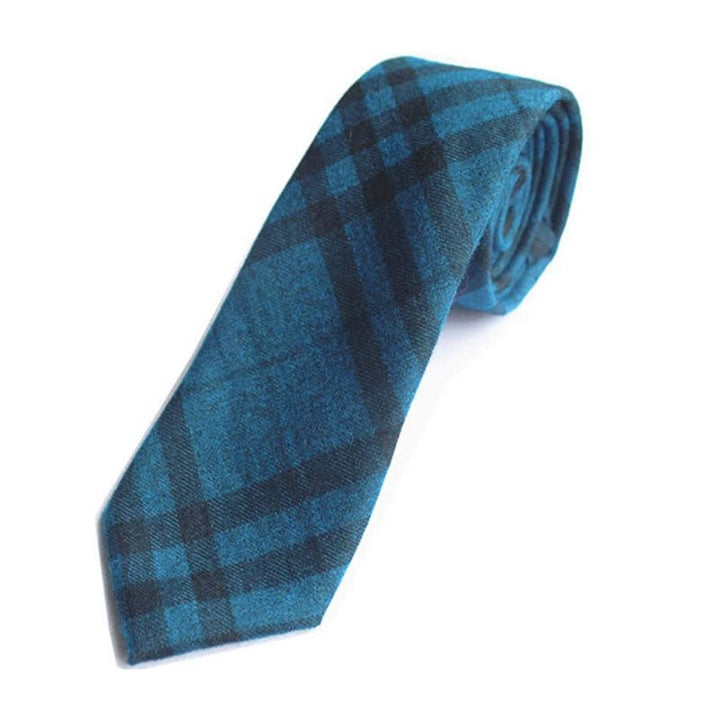 Corbata de hombre con estampado de cuadros retro de lana sintética