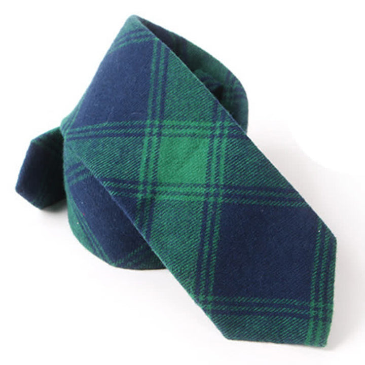 Accesorio para traje formal de hombre, corbata de algodón a cuadros
