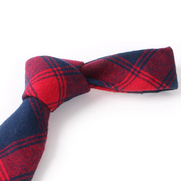 Accesorio para traje formal de hombre, corbata de algodón a cuadros