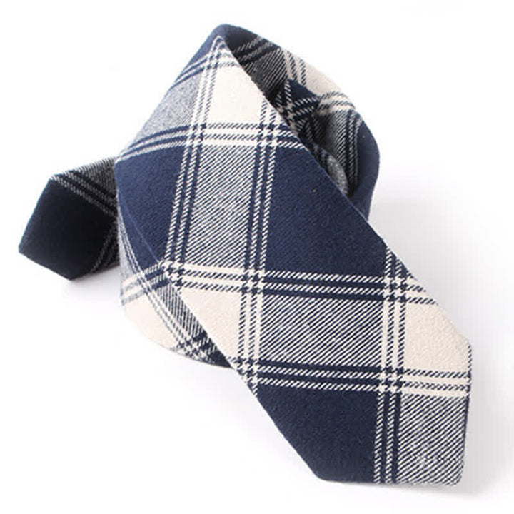 Accesorio para traje formal de hombre, corbata de algodón a cuadros