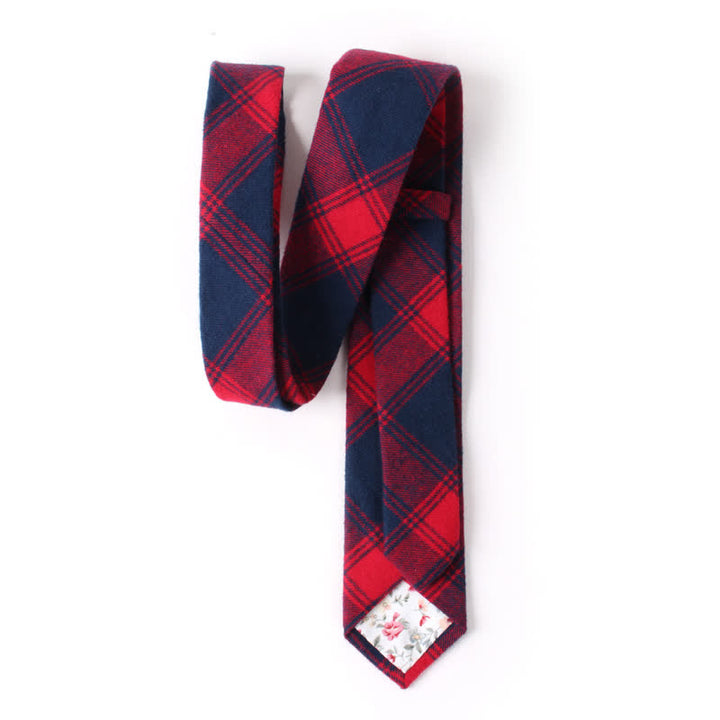 Accesorio para traje formal de hombre, corbata de algodón a cuadros