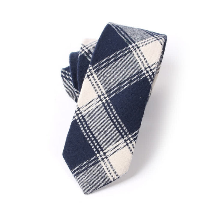 Accesorio para traje formal de hombre, corbata de algodón a cuadros