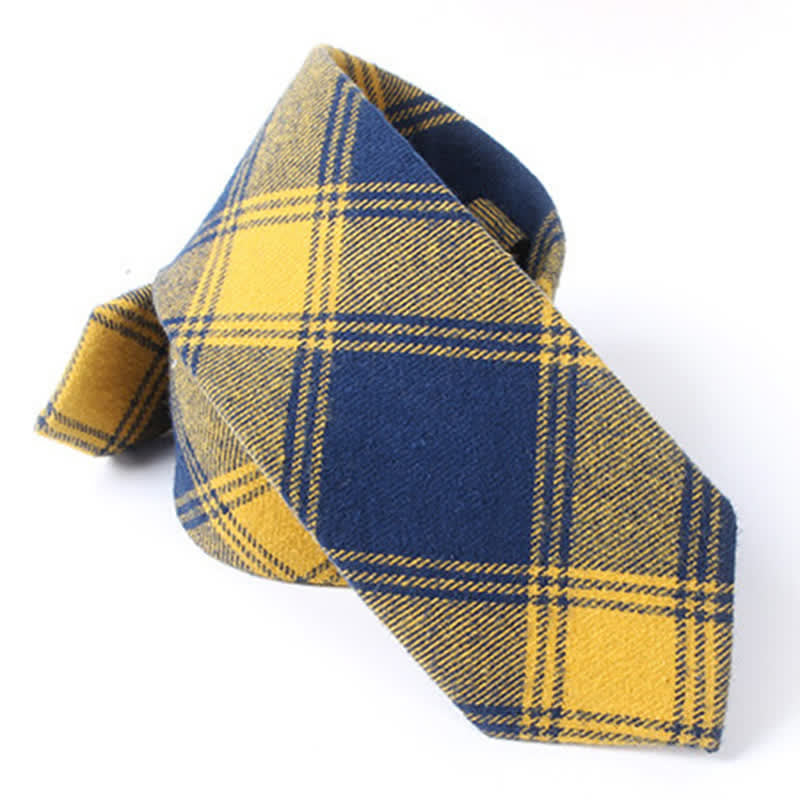 Accesorio para traje formal de hombre, corbata de algodón a cuadros