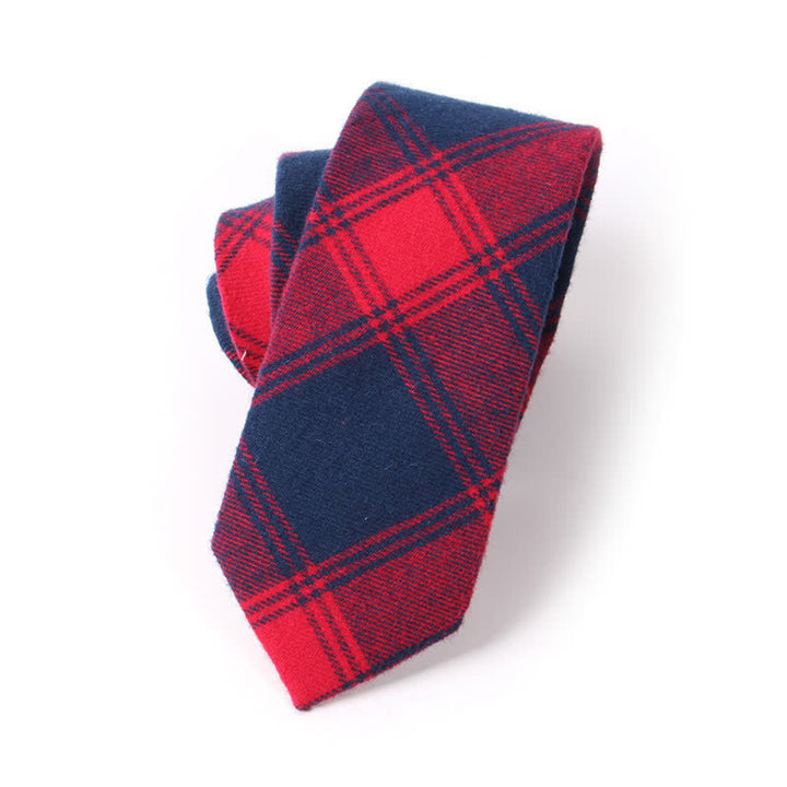 Accesorio para traje formal de hombre, corbata de algodón a cuadros