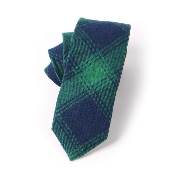 Accesorio para traje formal de hombre, corbata de algodón a cuadros