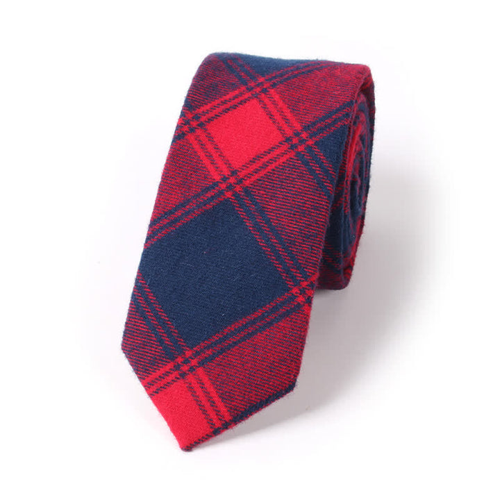Accesorio para traje formal de hombre, corbata de algodón a cuadros